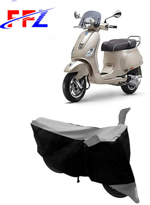 FFZ Waterproof Two Wheeler Cover for Vespa(Elegante 150, Black, Grey)
