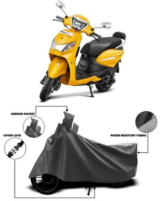 Tritika Waterproof Two Wheeler Cover for Hero(Pleasure Plus, Grey)