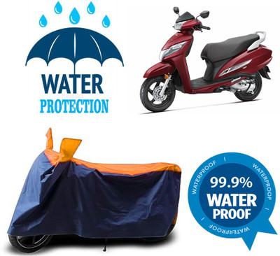 RTS COLLECTIONS Waterproof Two Wheeler Cover for Honda(Activa 125, Multicolor)