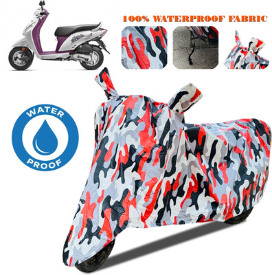 PAGORA Waterproof Two Wheeler Cover for Honda(Activa i, Red, White)