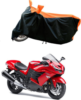 DeepShakshi AUTOMOTIVE Waterproof Two Wheeler Cover for Kawasaki(Ninja ZX 14R BS6, Orange)