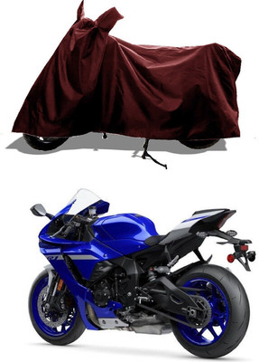 GROFATIK Two Wheeler Cover for Yamaha(YZF, Maroon)