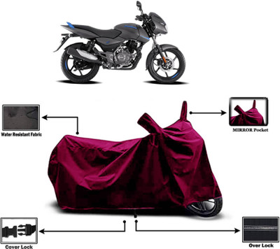 KEDIT Two Wheeler Cover for Bajaj(Pulsar 125 Neon BS6, Maroon)