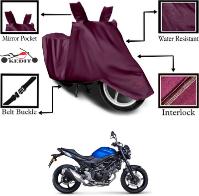 KEDIT Two Wheeler Cover for Suzuki(SV 650, Maroon)