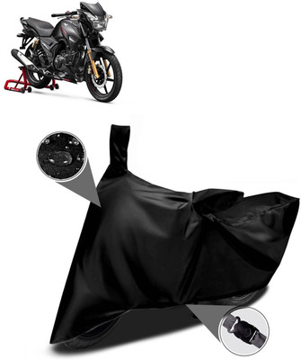 DeepShakshi AUTOMOTIVE Two Wheeler Cover for TVS(Apache 150, Black)