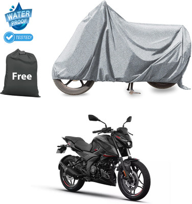 GOSHIV-car and bike accessories Waterproof Two Wheeler Cover for Bajaj(Silver)