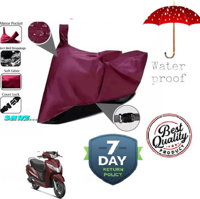 SK AUTO Waterproof Two Wheeler Cover for Honda(Activa 125, Maroon)