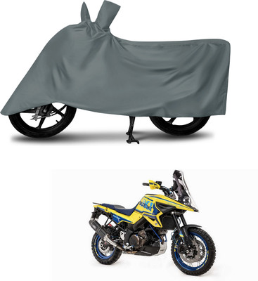 DeepShakshi AUTOMOTIVE Waterproof Two Wheeler Cover for Suzuki(V Strom 1000, Grey)