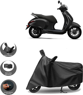 WMIZEXA Waterproof Two Wheeler Cover for Bajaj(Black)