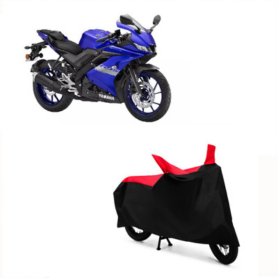 Autohug Waterproof Two Wheeler Cover for Yamaha(YZF-R15 V2, Black, Red)