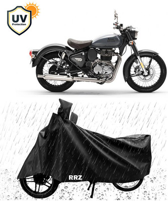 RRZ Waterproof Two Wheeler Cover for Royal Enfield(Bullet 500, Black)