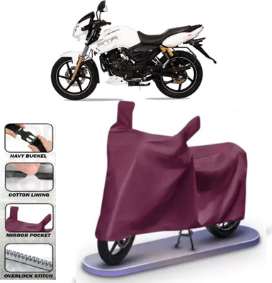 WMIZEXA Waterproof Two Wheeler Cover for TVS(Apache 150, Maroon)