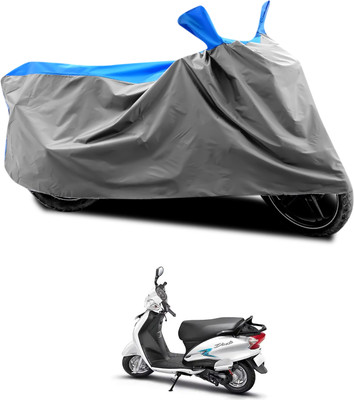 CODOKI Waterproof Two Wheeler Cover for Hero(Duet VX 110CC, Grey, Blue)