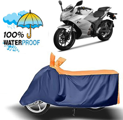 ROYAL AUTO MART Waterproof Two Wheeler Cover for Suzuki(Gixxer SF 250, Blue, Orange)