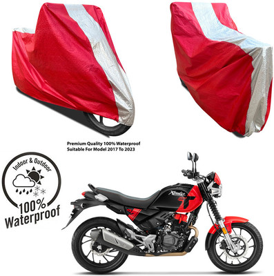 AUTOCAD Waterproof Two Wheeler Cover for Royal Enfield(Bullet 350 Twinspark, Silver, Red)