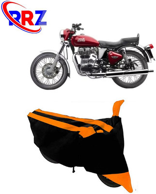 RRZ Waterproof Two Wheeler Cover for Royal Enfield(Electra 4S, Black, Orange)