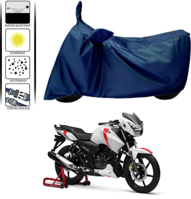 HWSXQAE Waterproof Two Wheeler Cover for TVS(Apache RTR 160, Blue)