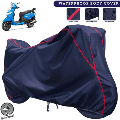 MADAFIYA Two Wheeler Cover for Hero(Pleasure Plus, Blue, Red)