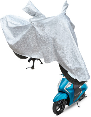 RiderShine Waterproof Two Wheeler Cover for Yamaha(Fascino 125 BS6, Silver)