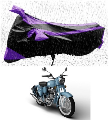 Ascension Two Wheeler Cover for Royal Enfield(Classic Squadron, Black, Purple)