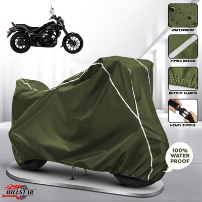 HILLSTAR Waterproof Two Wheeler Cover for Bajaj(Avenger, Green, White)