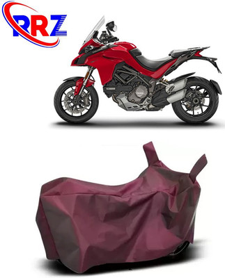 RRZ Waterproof Two Wheeler Cover for Ducati(Multistrada 1260, Maroon)