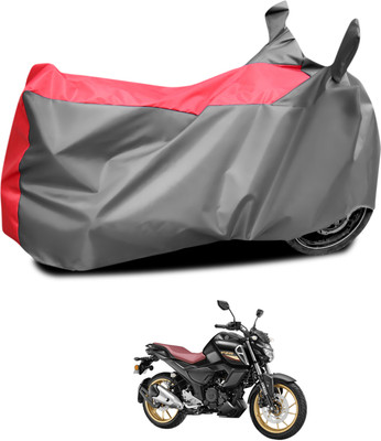 PAGORA Waterproof Two Wheeler Cover for Yamaha(FZ S V3, Grey, Red)