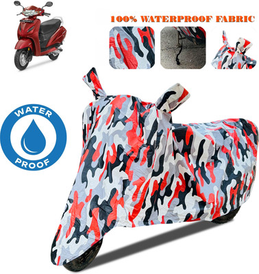 ANTHUB Waterproof Two Wheeler Cover for Honda(Activa 4G, Red, White)