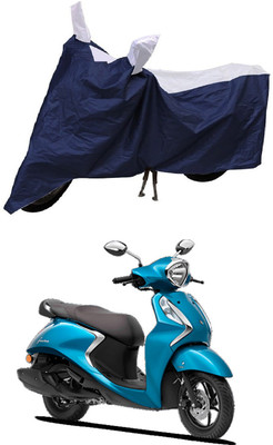 Mdstar Waterproof Two Wheeler Cover for Yamaha(Cygnus Ray ZR, Blue, White)