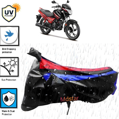 Mdstar Waterproof Two Wheeler Cover for Hero(Glamour, Black)