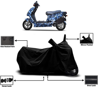 Amexride Two Wheeler Cover for Hero Electric(Electric AXLHE-20 BS6, Black)