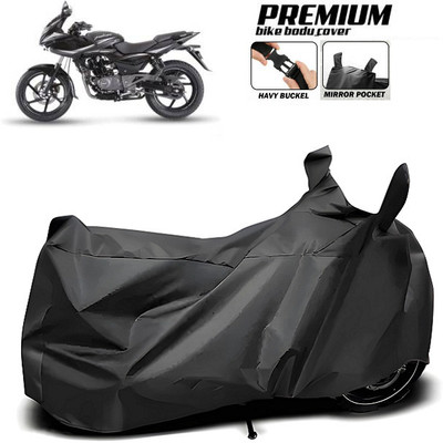 smwzxyu Waterproof Two Wheeler Cover for Bajaj(Pulsar 220F, Black)