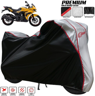 xodi Waterproof Two Wheeler Cover for Hero(MotoCorp Xtreme 200S, Silver, Black)
