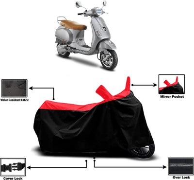 Amexride Two Wheeler Cover for Vespa(Vespa VXL 150, Red)