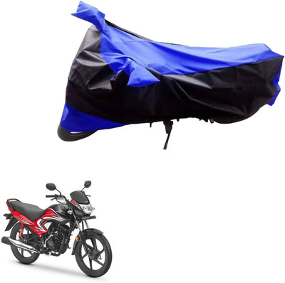 MMSSTAR Waterproof Two Wheeler Cover for Honda(Dream Yuga, Black, Blue)