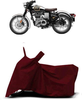 VESMEI Two Wheeler Cover for Royal Enfield(Classic Gunmetal BS6, Red)