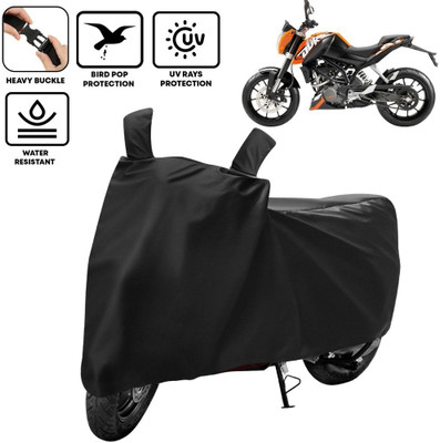 Amikan Waterproof Two Wheeler Cover for KTM(Duke 200, Black)