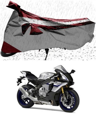 Ascension Two Wheeler Cover for Yamaha(YZF R1M, Silver, Maroon)