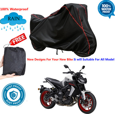 AUTOCAD Waterproof Two Wheeler Cover for Yamaha(MT 09, Black)