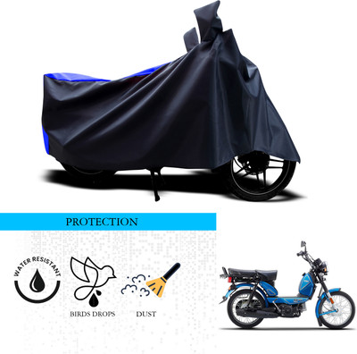 ANTHUB Waterproof Two Wheeler Cover for TVS(Heavy Duty, Black, Blue)