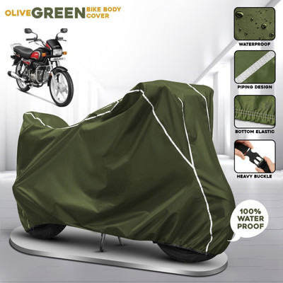 Starvin Waterproof Two Wheeler Cover for Hero(Splendor Plus, Green)