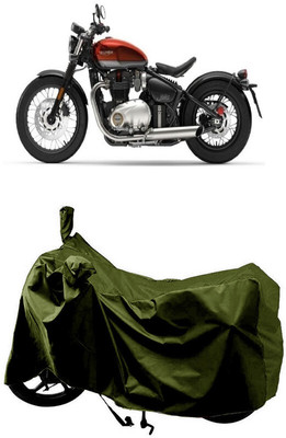 SUGASHRI Waterproof Two Wheeler Cover for Triumph(Bonneville Bobber, Green)