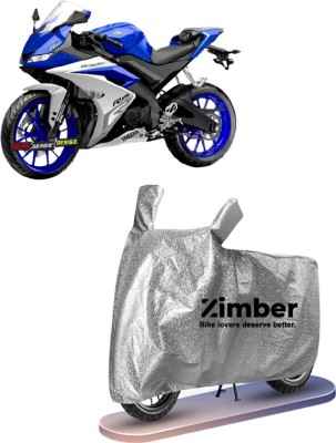 ZIMBER Waterproof Two Wheeler Cover for Yamaha(YZF R15 V3.0, Silver)