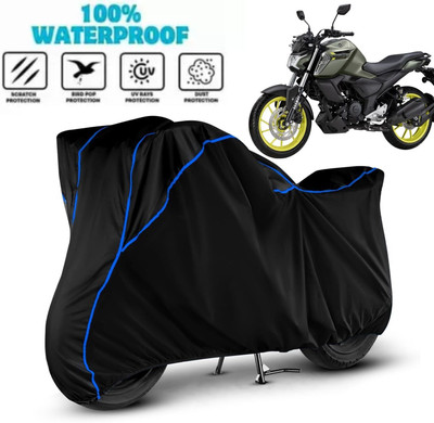 Aanvi Auto Waterproof Two Wheeler Cover for Yamaha(FZ S FI (V 2.0), Black)