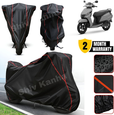 AutoGalaxy Waterproof Two Wheeler Cover for TVS(Jupiter, Black, Red)