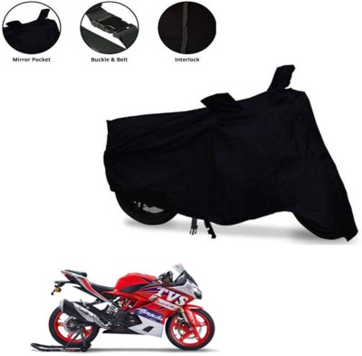 Aamaya Store Waterproof Two Wheeler Cover for TVS(Apache RTR 310 BS6, Black)