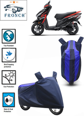 FRONCH Waterproof Two Wheeler Cover for Honda(Grazia, Blue)
