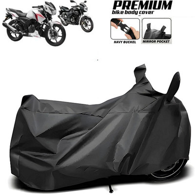 smwzxyu Waterproof Two Wheeler Cover for TVS(Apache RTR 180, Black)