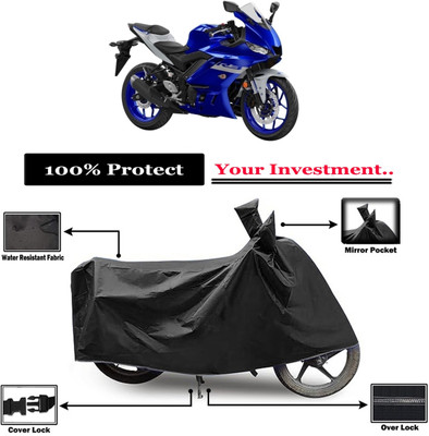 Amexride Two Wheeler Cover for Yamaha(YZF R3 BS6, Black)