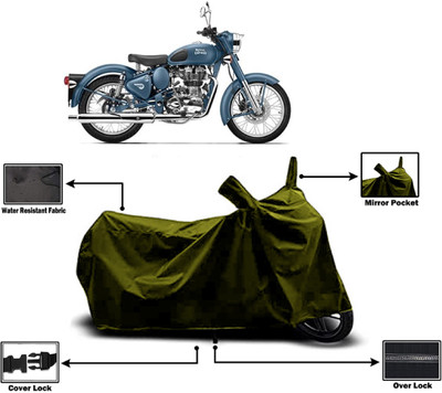 Amexride Two Wheeler Cover for Royal Enfield(Squadron Blue, Green)